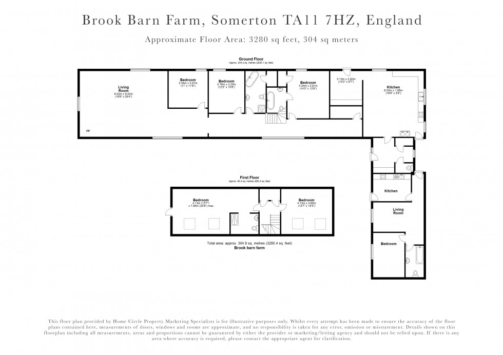 Floorplan for Somerton, Somerset