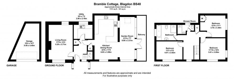Floorplan for Blagdon, Bristol, Somerset
