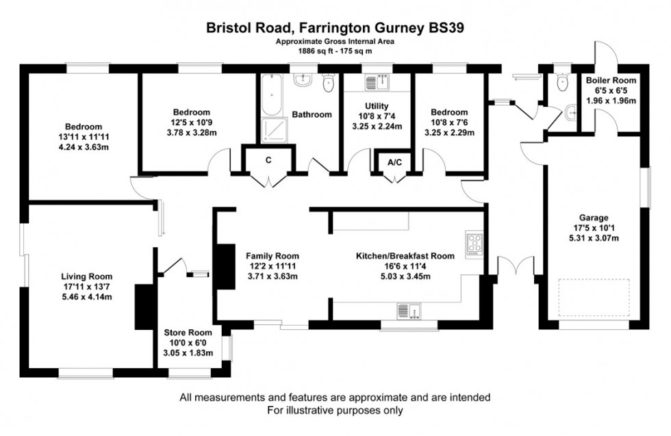 Floorplan for Farrington Gurney, Bristol, Somerset