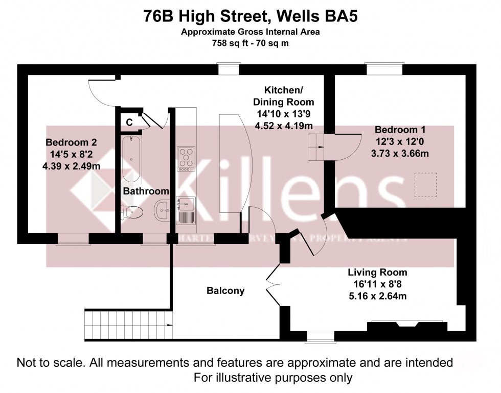 Floorplan for Wells, Somerset