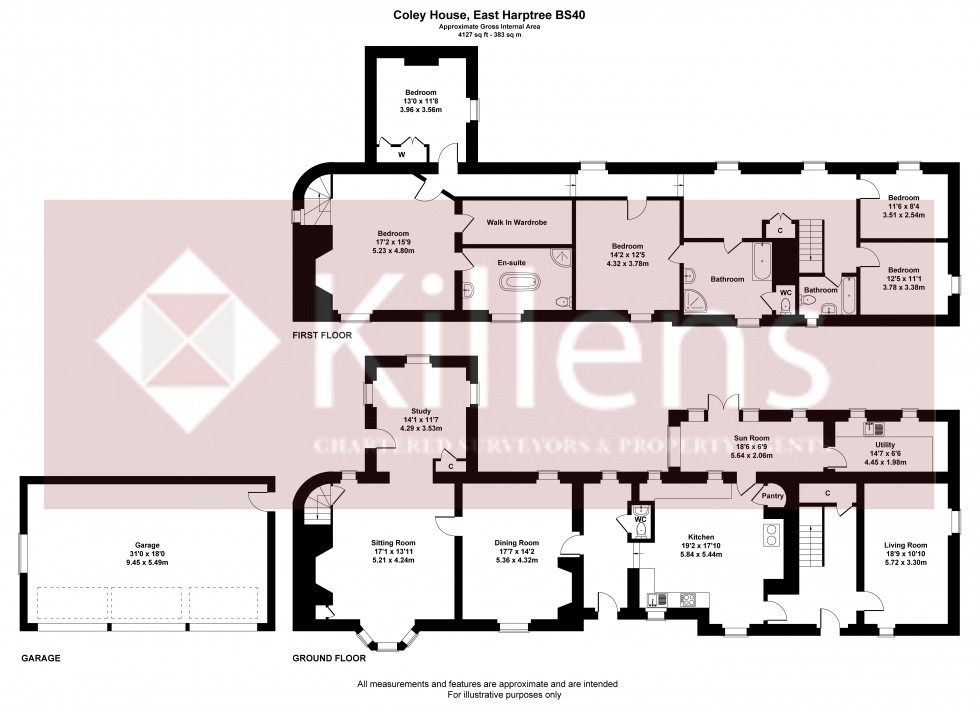 Floorplan for East Harptree, Bristol, Somerset