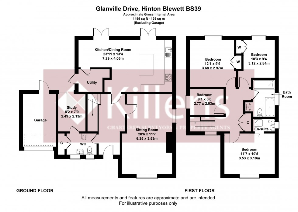 Floorplan for Hinton Blewett, Bristol, Somerset