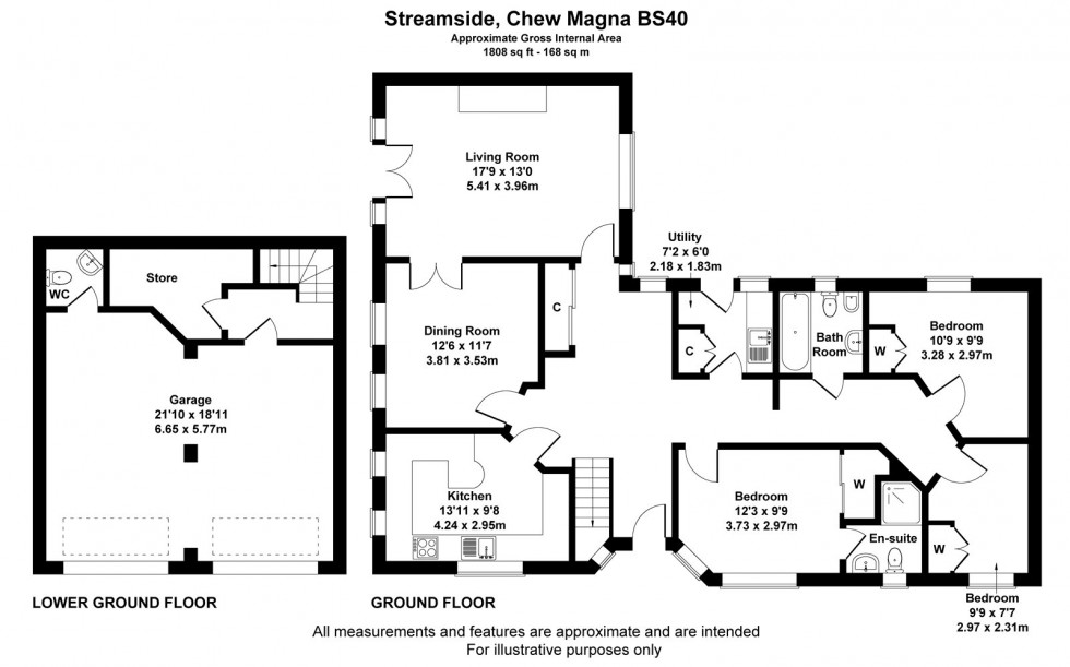 Floorplan for Chew Magna, Bristol, Somerset