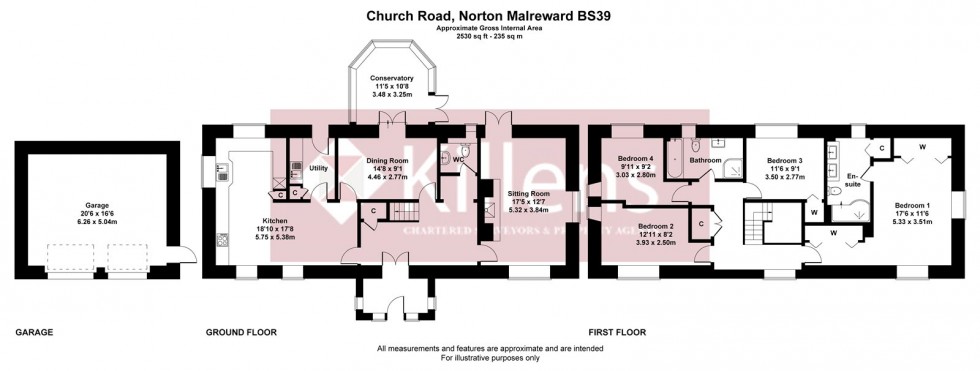 Floorplan for Norton Malreward, Pensford, Bristol