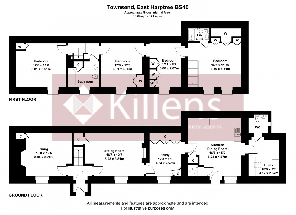 Floorplan for East Harptree, Bristol, Somerset