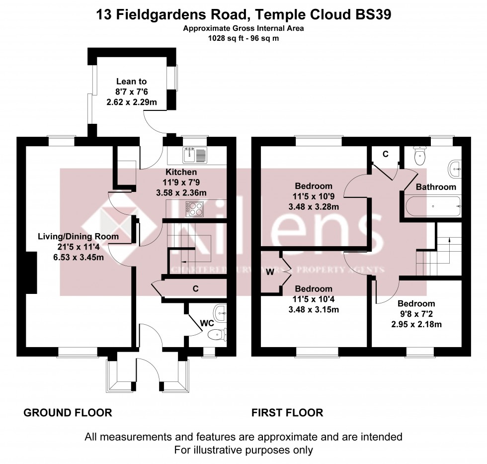 Floorplan for Temple Cloud, Bristol, Somerset