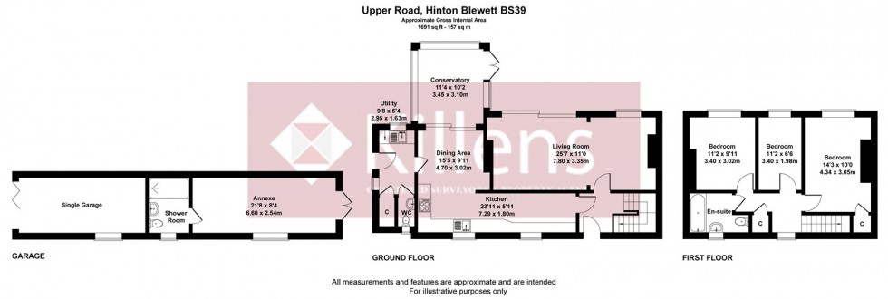 Floorplan for Hinton Blewett, Bristol, Somerset