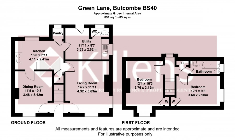Floorplan for Butcombe, Bristol, Somerset