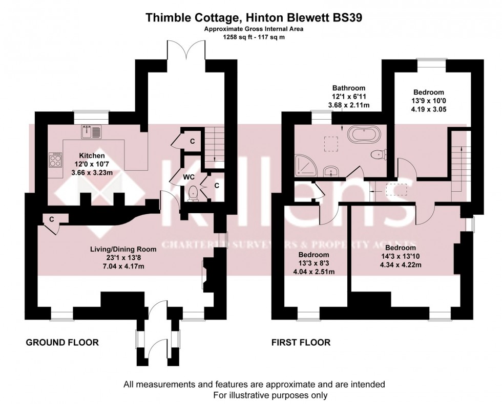 Floorplan for Lower Road, Hinton Blewett, Bristol, Somerset, Hinton Blewett