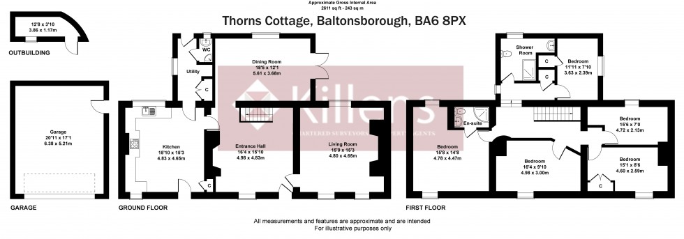 Floorplan for Baltonsborough, Glastonbury, Somerset