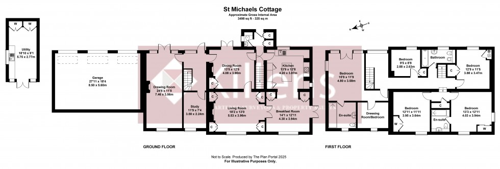 Floorplan for East Harptree, Bristol, Somerset