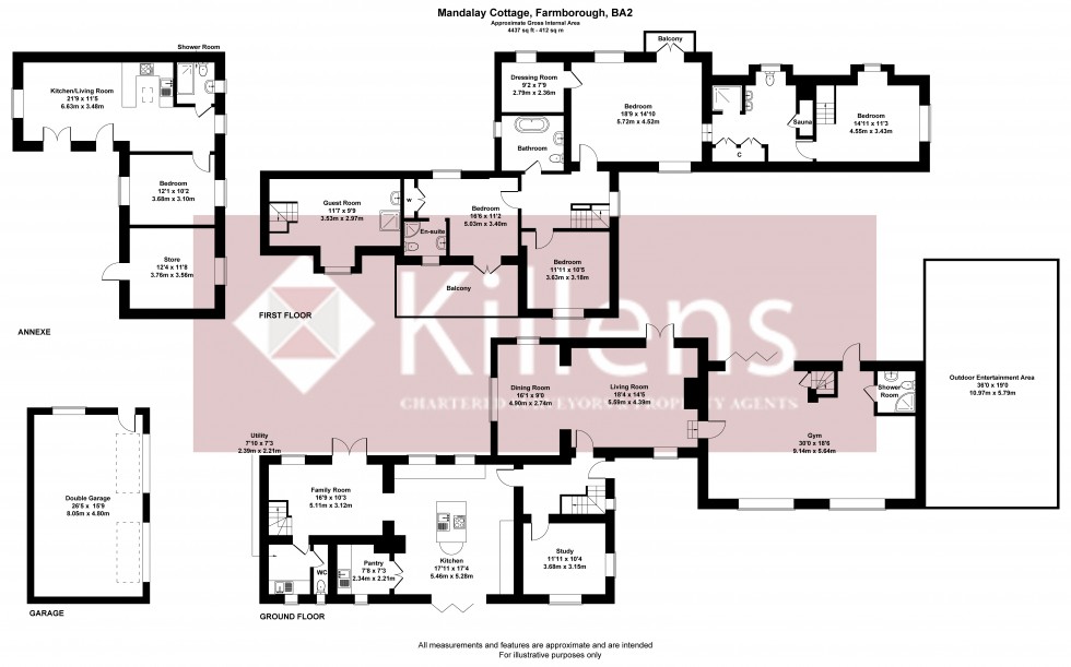 Floorplan for Farmborough, Bath, Somerset