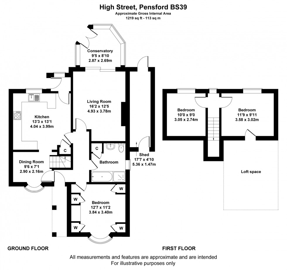 Floorplan for Pensford, Bristol, Somerset