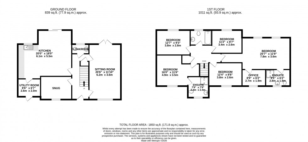 Floorplan for Chew Stoke, Bristol, Somerset