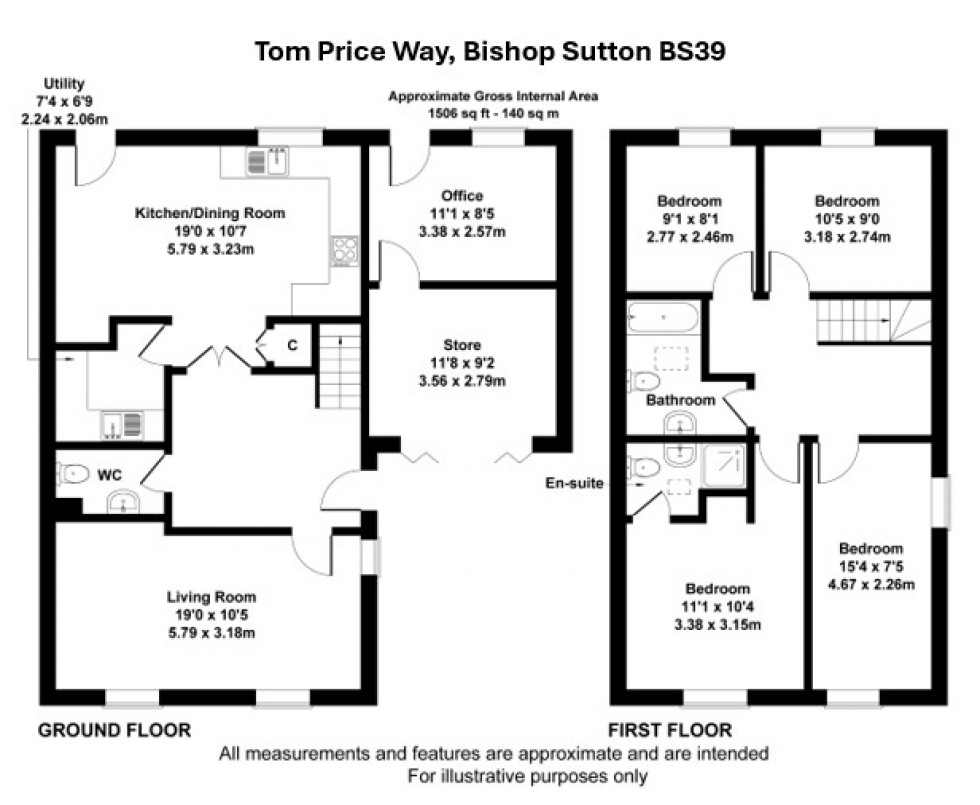 Floorplan for Bishop Sutton, Bristol, Somerset