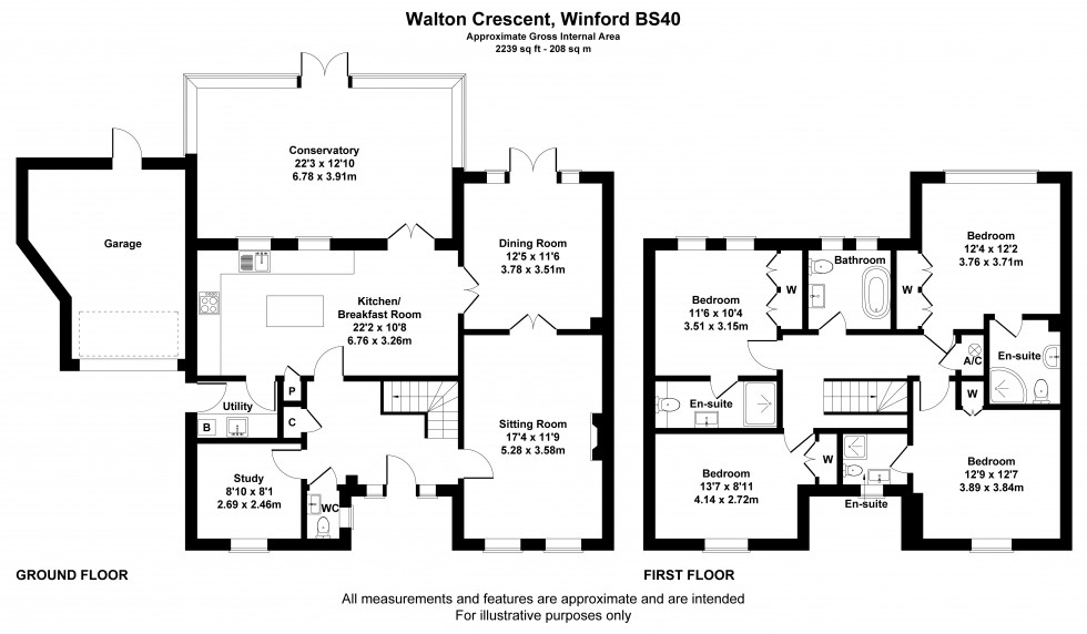 Floorplan for Winford, Bristol, Somerset