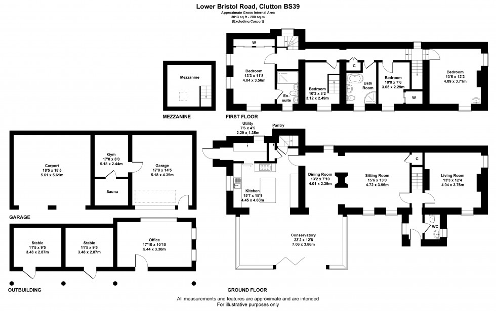 Floorplan for Clutton, Bristol, Somerset