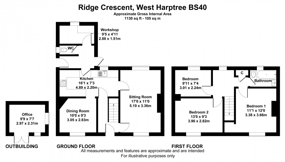 Floorplan for West Harptree, Bristol, Bath And North East Somerset