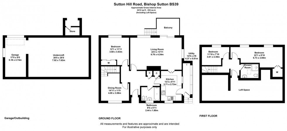 Floorplan for Bishop Sutton, Bristol, Somerset