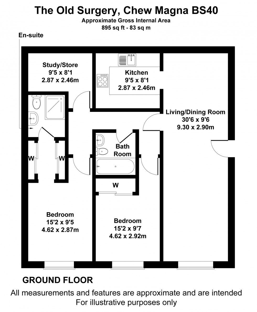 Floorplan for Chew Magna, Bristol, Somerset