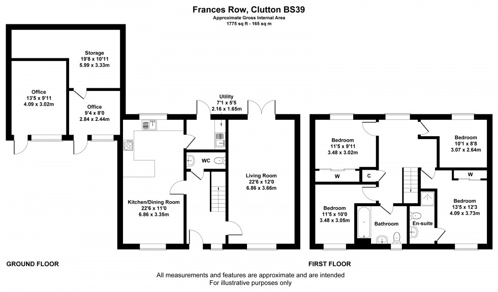 Floorplan for Clutton, Bristol, Somerset
