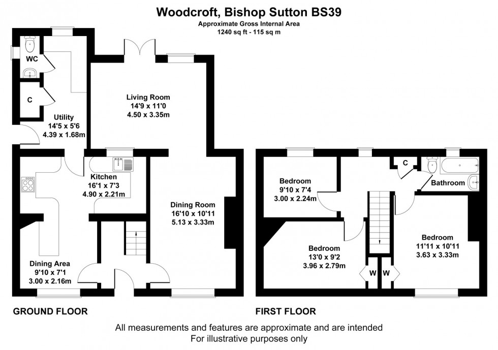 Floorplan for Bishop Sutton, Bristol, Somerset