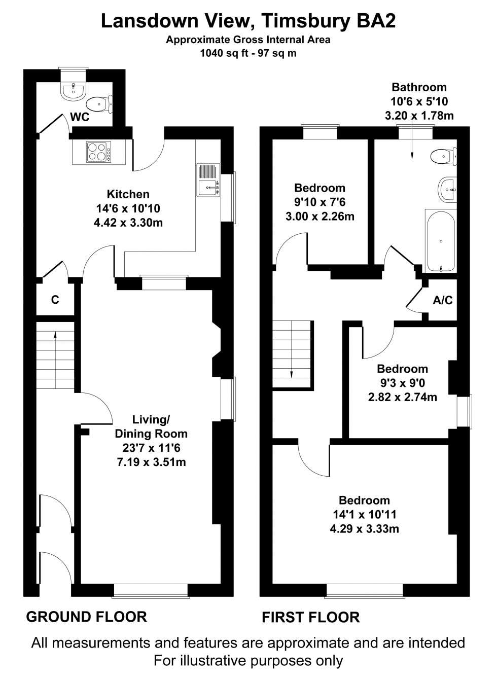 Floorplan for Timsbury, Bath, Somerset