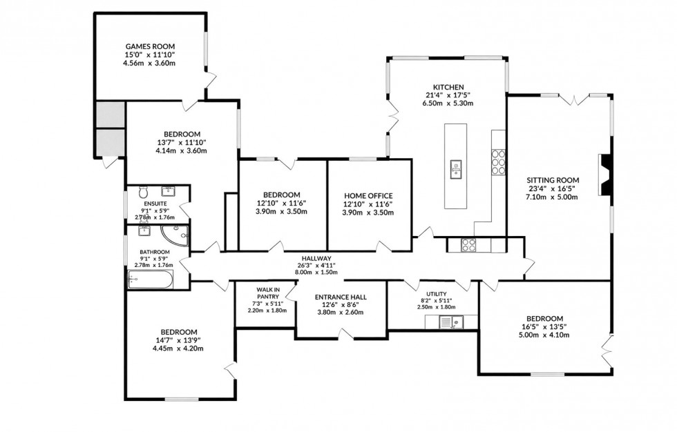 Floorplan for Compton Martin, Bristol, Somerset