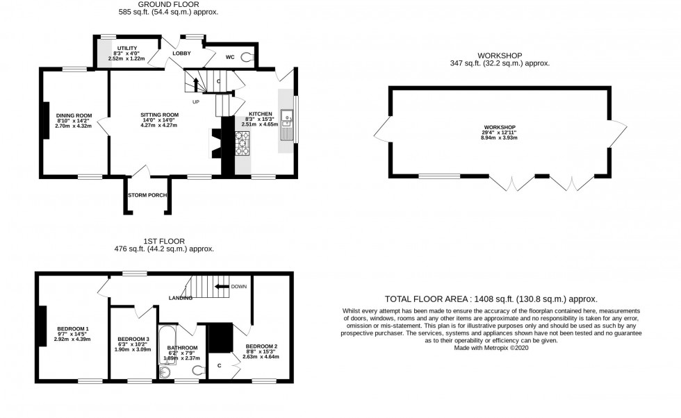 Floorplan for Ston Easton, Radstock, Somerset