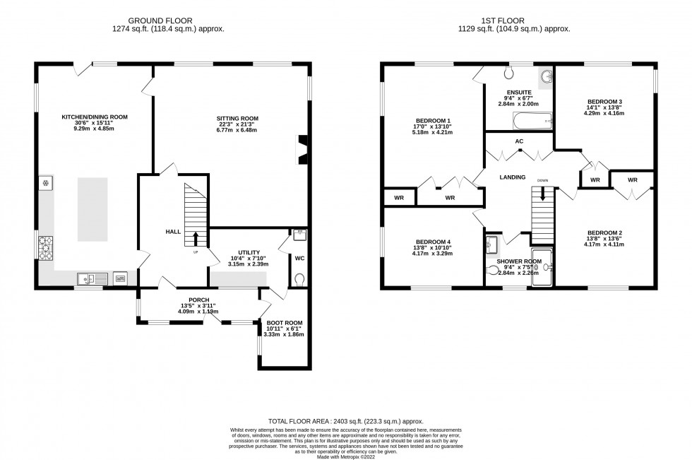 Floorplan for Wells, Somerset