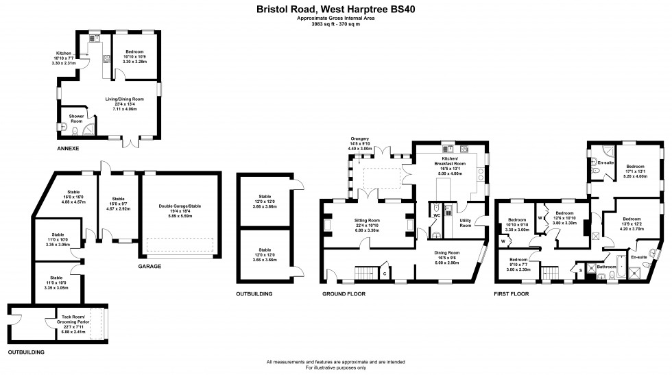 Floorplan for West Harptree, Bristol, Somerset