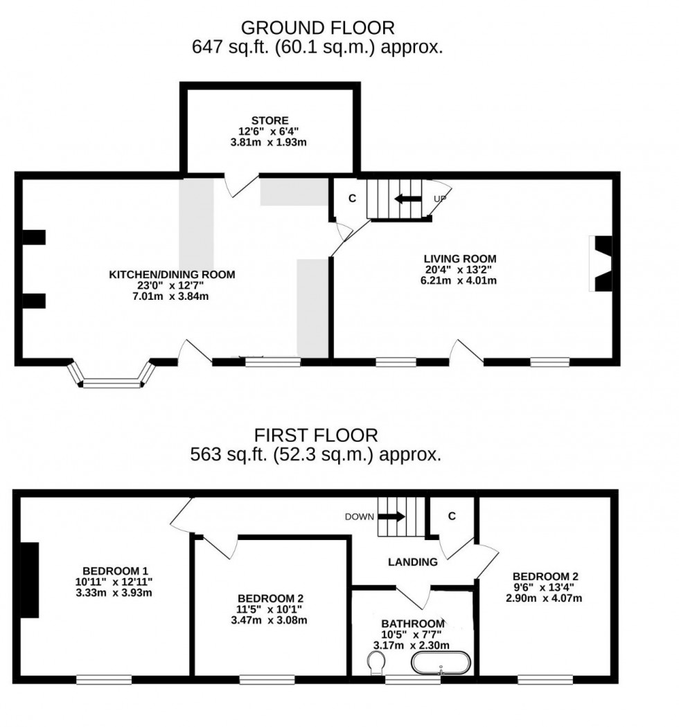 Floorplan for Wells, Somerset