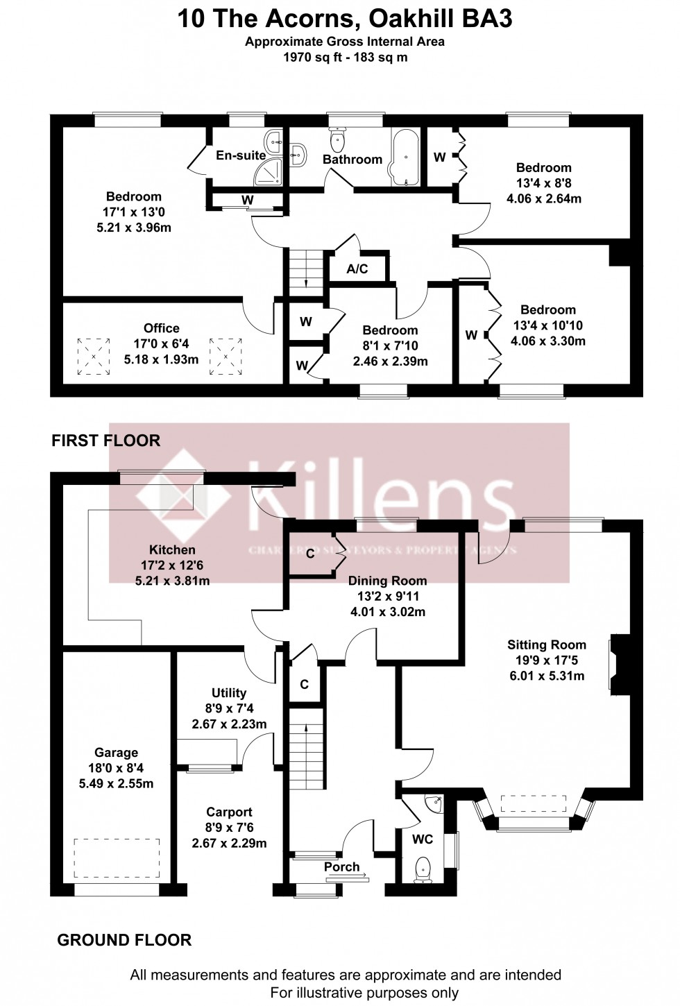 Floorplan for Oakhill, Radstock, Somerset