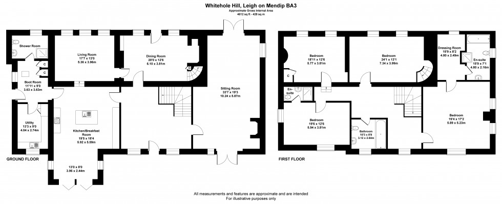 Floorplan for Leigh Upon Mendip, Radstock, Somerset