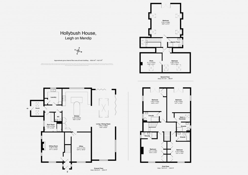 Floorplan for Leigh Upon Mendip, Radstock, Somerset