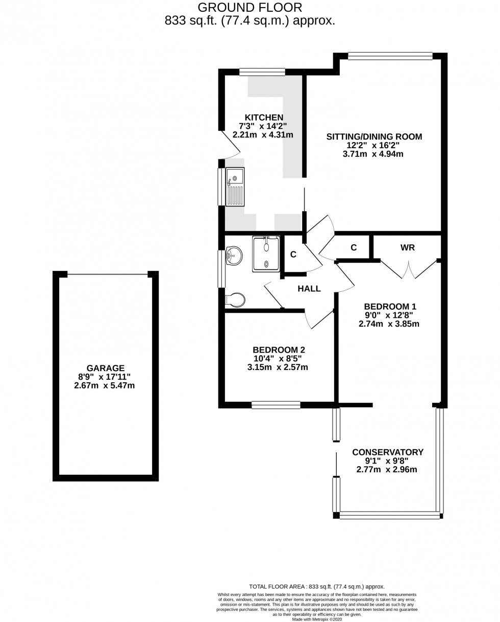 Floorplan for Wells, Somerset