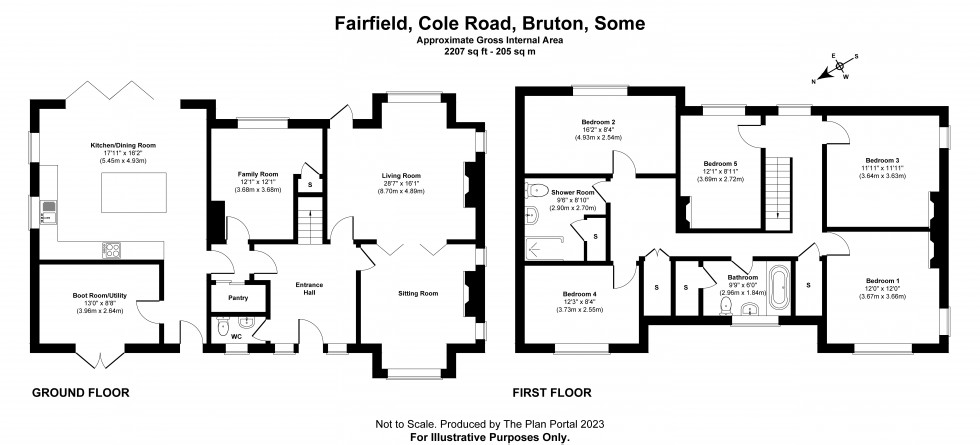 Floorplan for Bruton, Somerset
