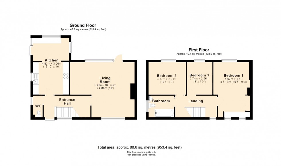 Floorplan for Wells, Somerset