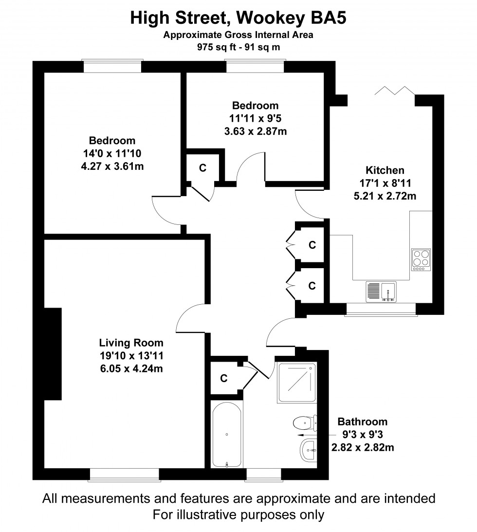 Floorplan for Wookey, Wells, Somerset