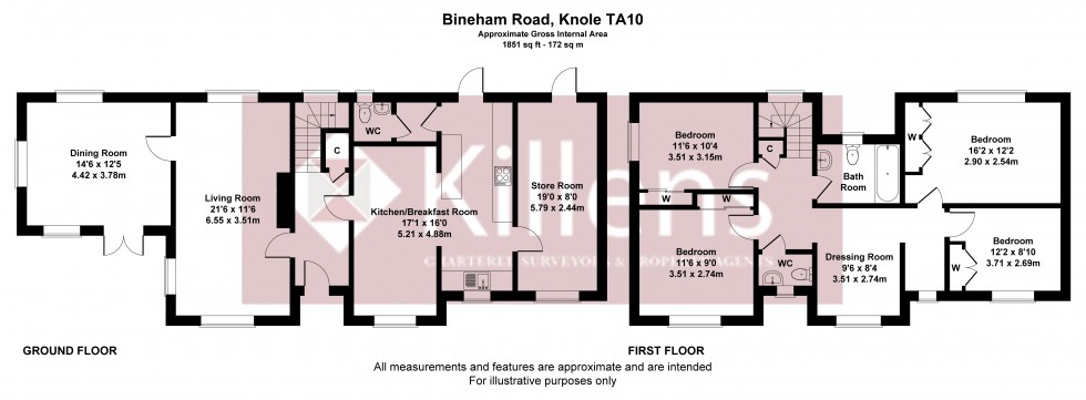 Floorplan for Knole, Langport, Somerset