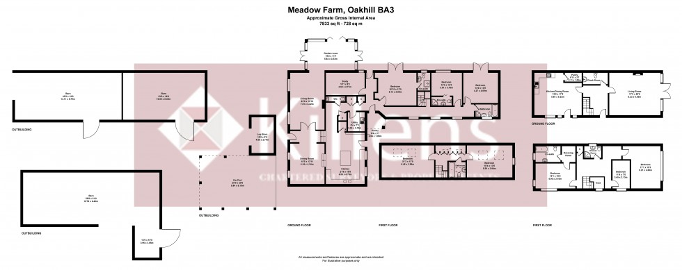 Floorplan for Oakhill, Somerset