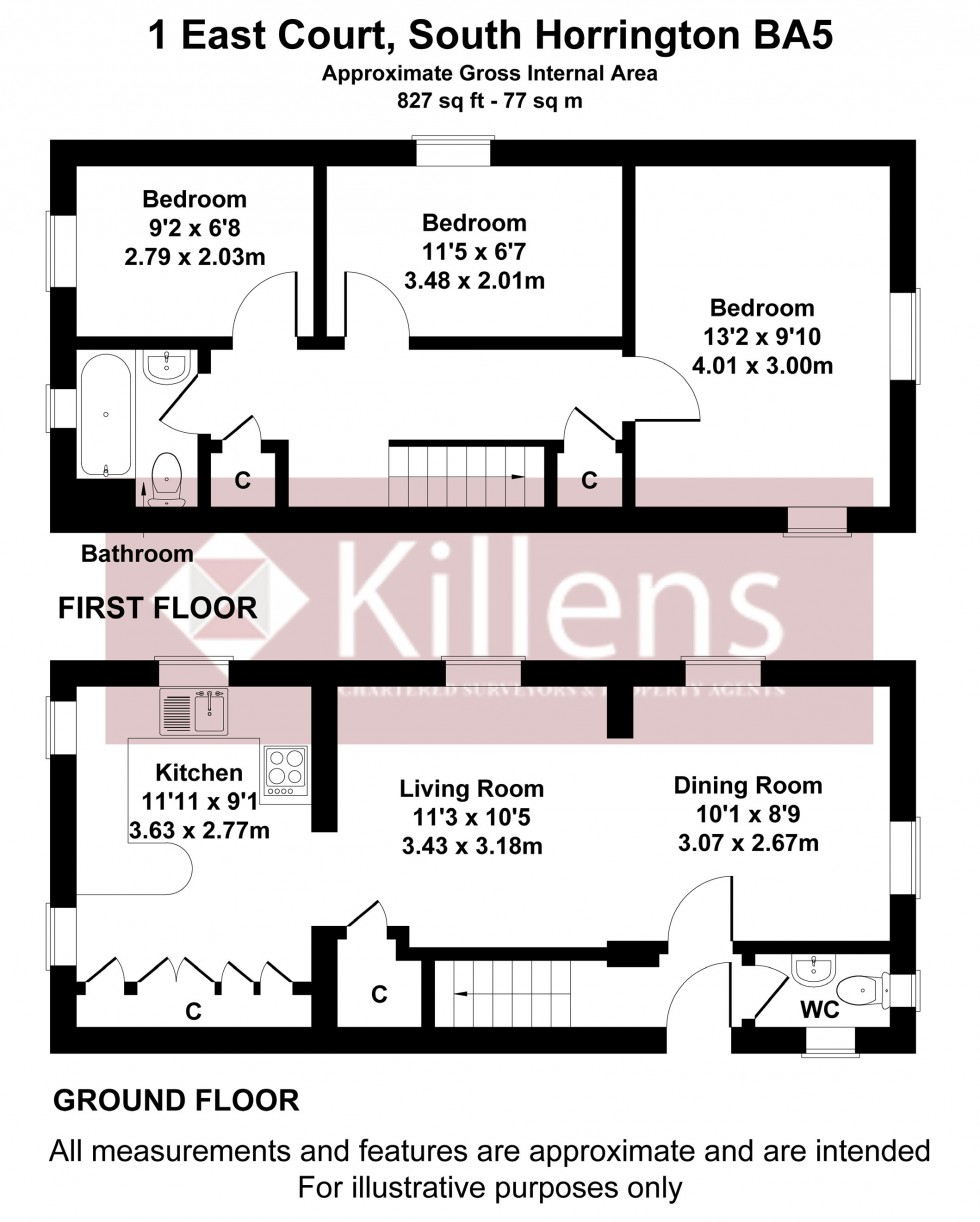 Floorplan for South Horrington Village, Wells, Somerset