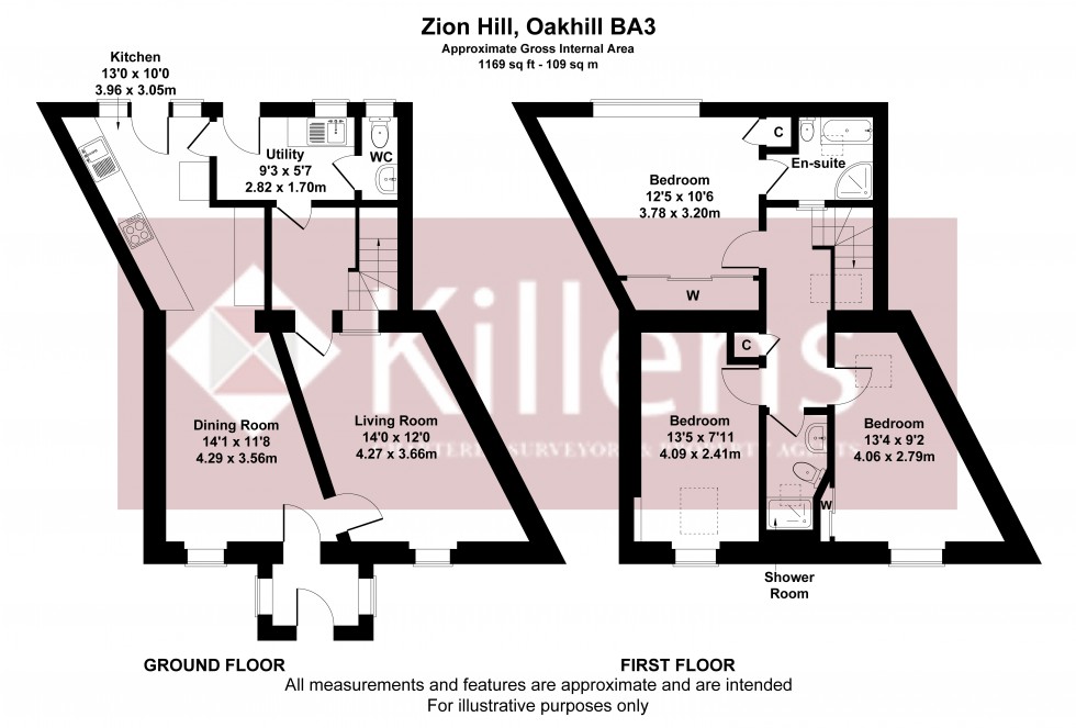Floorplan for Oakhill, Radstock, Somerset