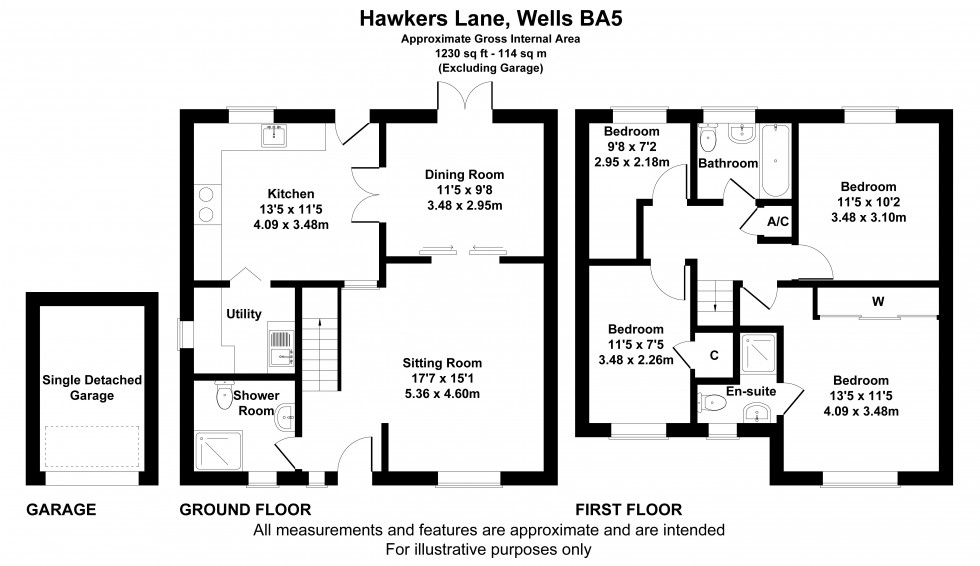 Floorplan for Wells, Somerset