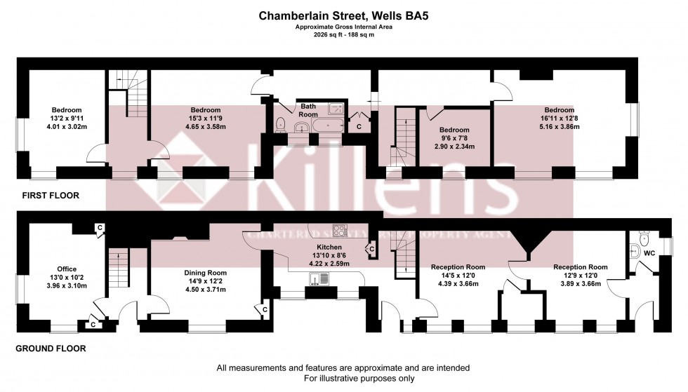 Floorplan for Wells, Somerset