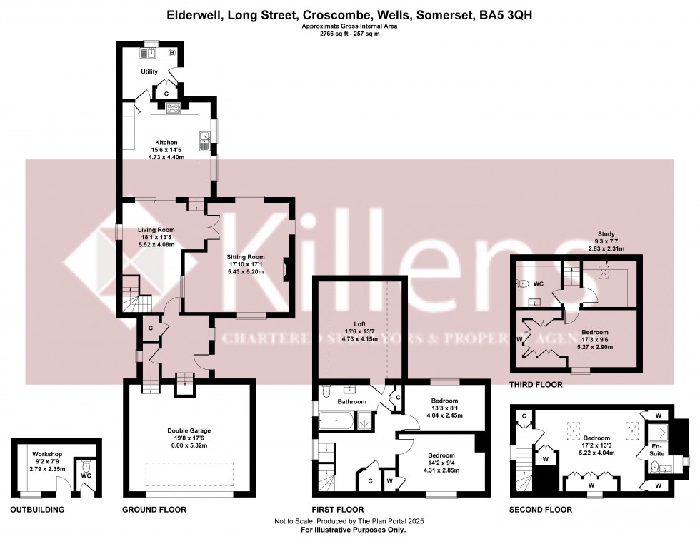 Floorplan for Croscombe, Wells, Somerset