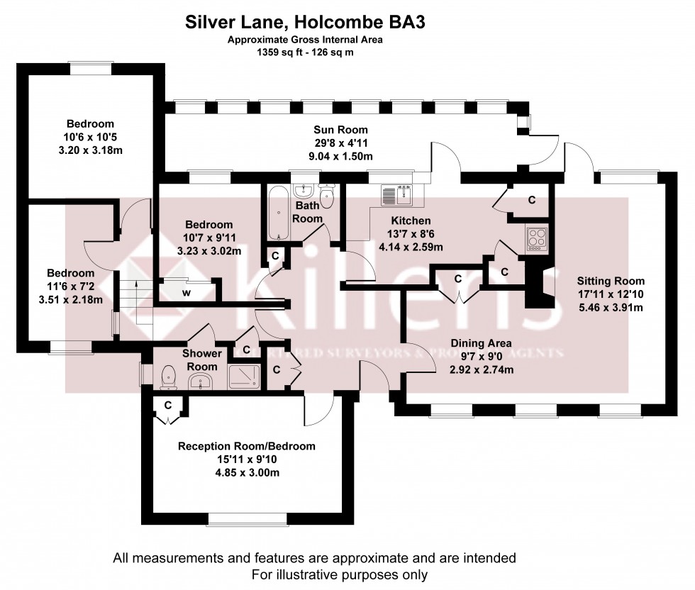 Floorplan for Holcombe, Radstock, Somerset