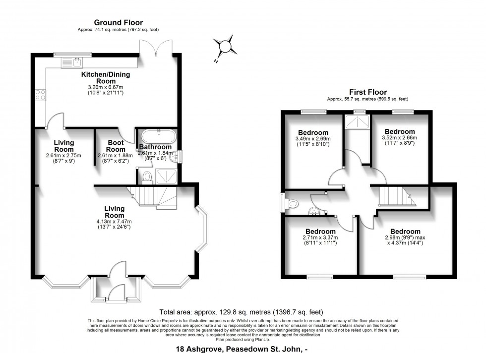 Floorplan for Peasedown St. John, Bath, Somerset