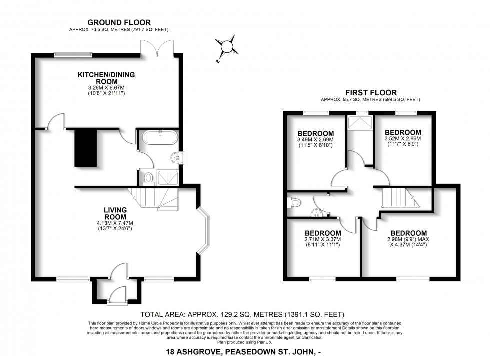 Floorplan for Peasedown St. John, Bath, Somerset
