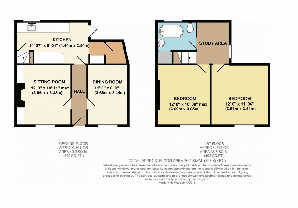 Floorplan for Oakhill, Radstock, Somerset